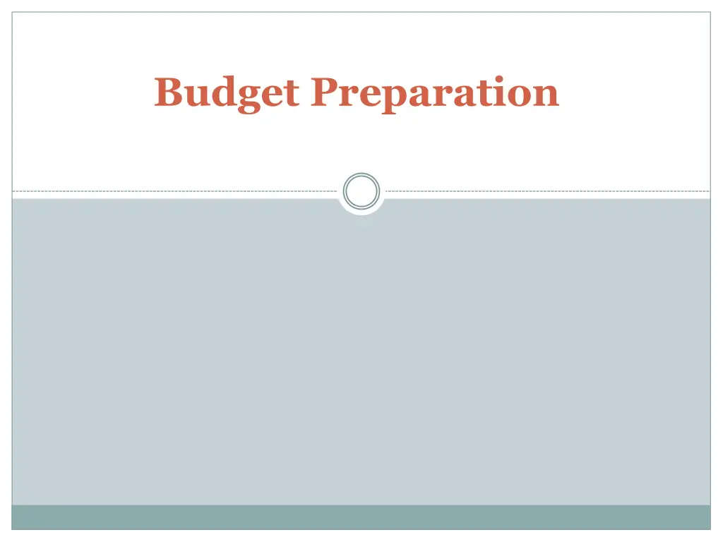 budget preparation