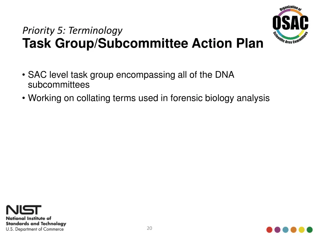 priority 5 terminology task group subcommittee