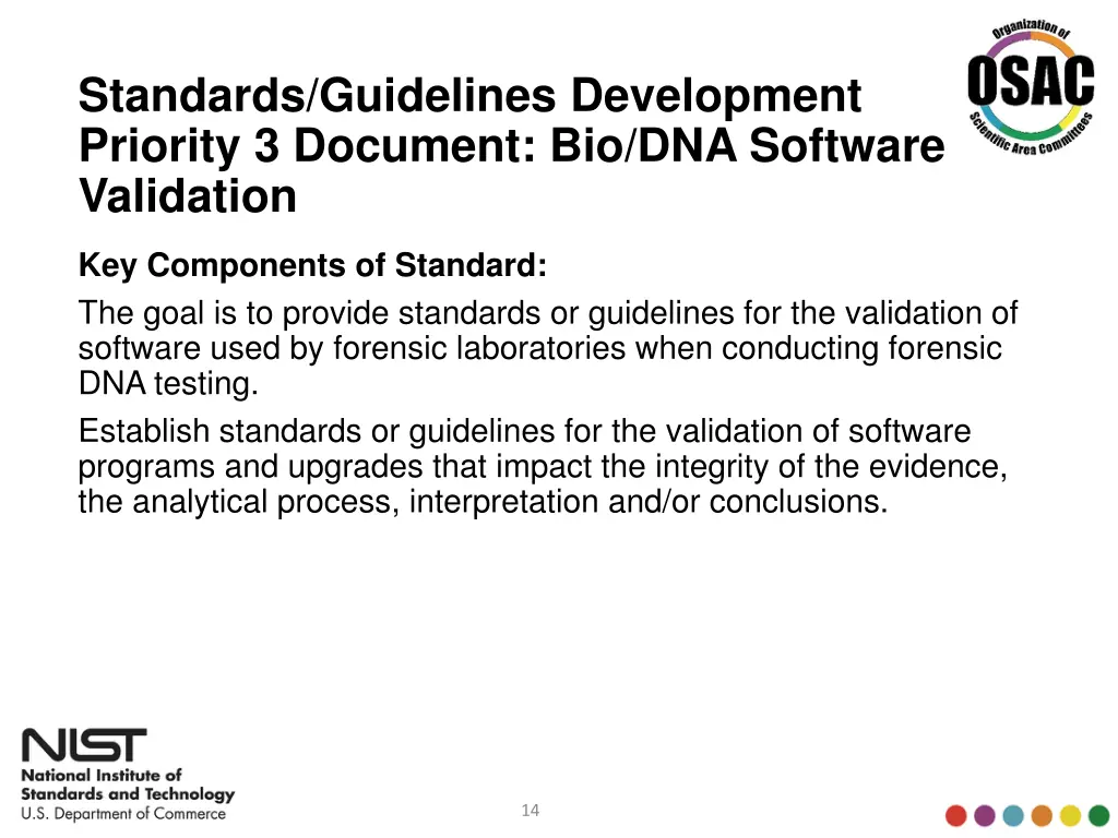 standards guidelines development priority 5