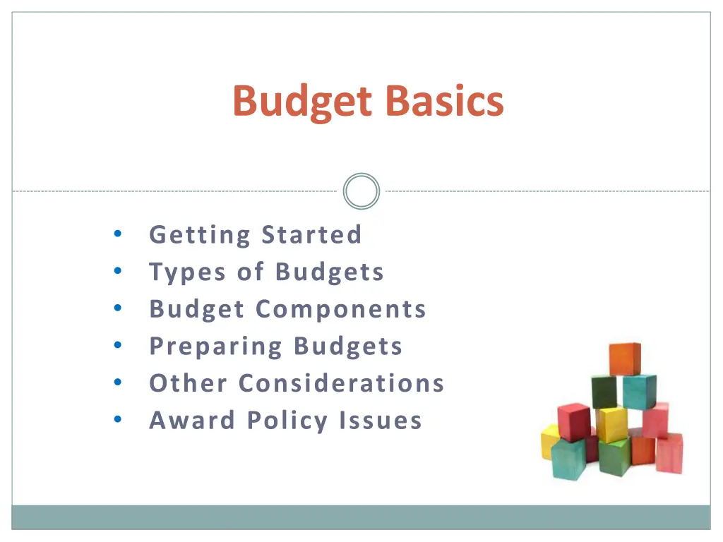 budget basics