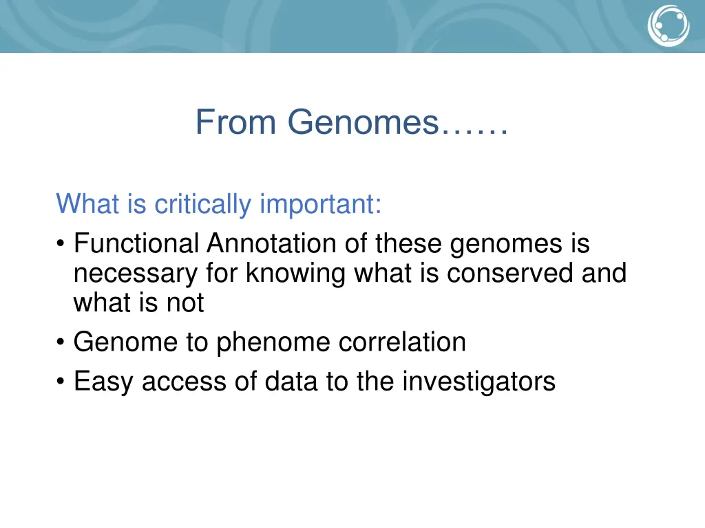 from genomes