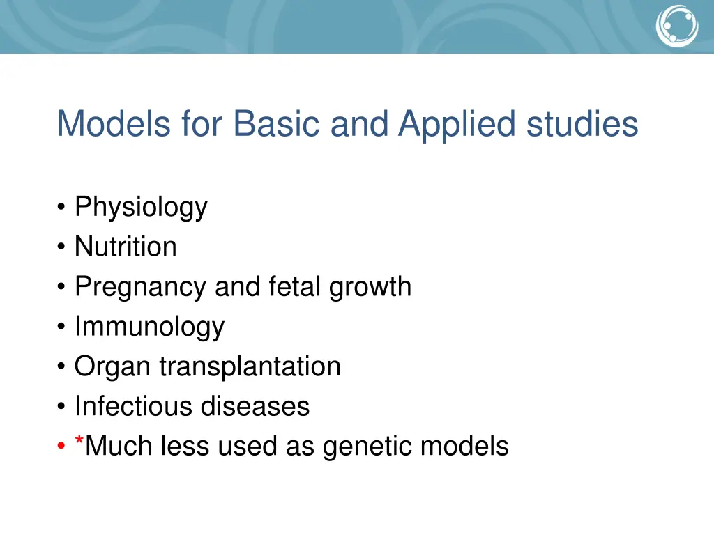 models for basic and applied studies