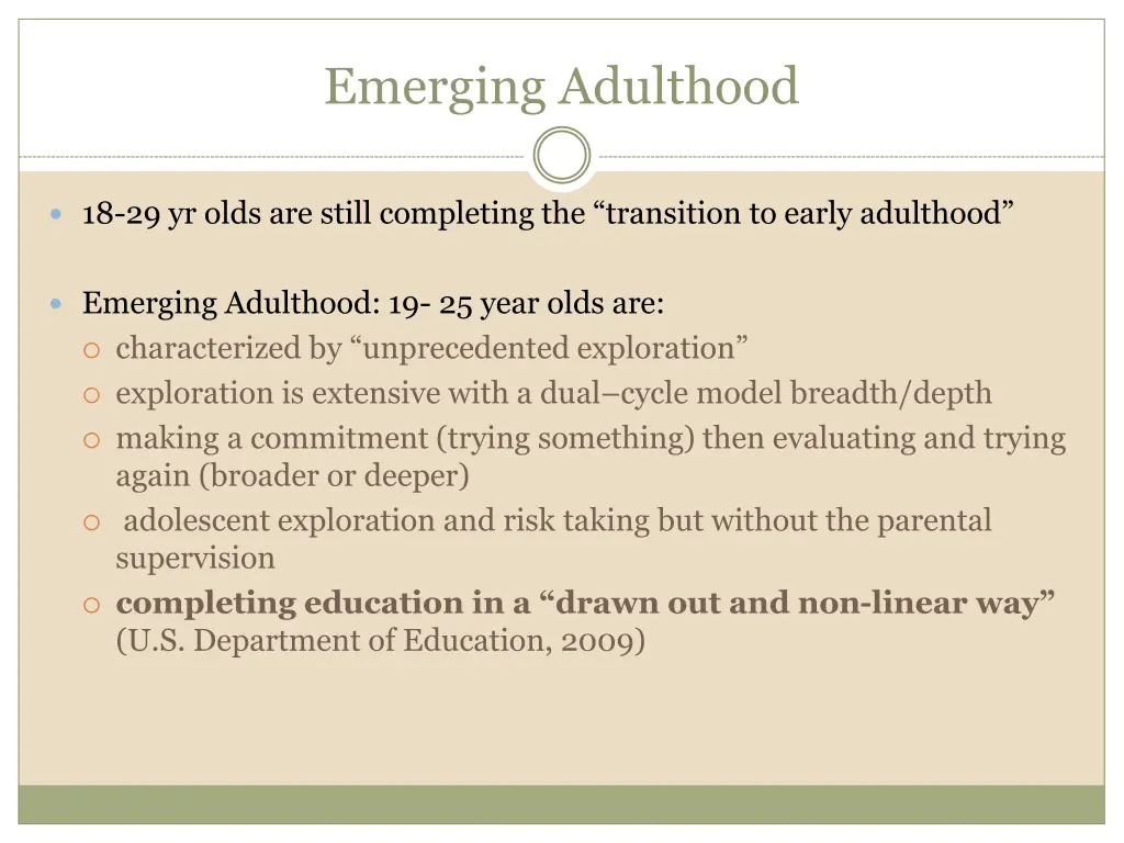 emerging adulthood 1