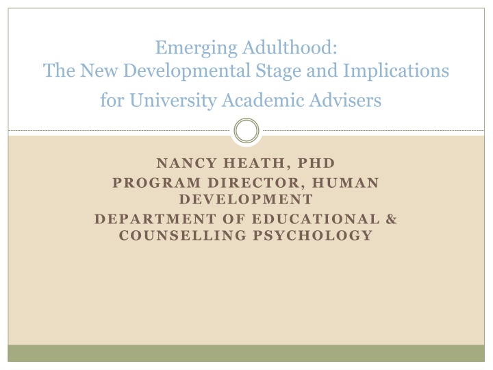 emerging adulthood