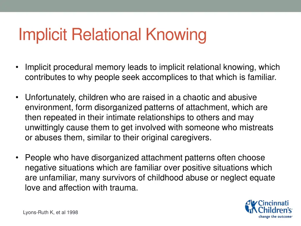 implicit relational knowing