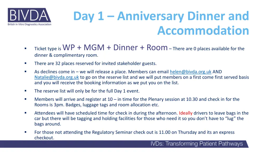 day 1 anniversary dinner and accommodation