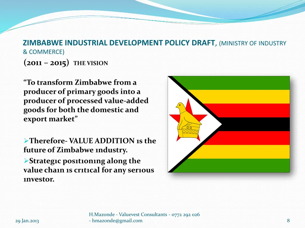 zimbabwe industrial development policy draft