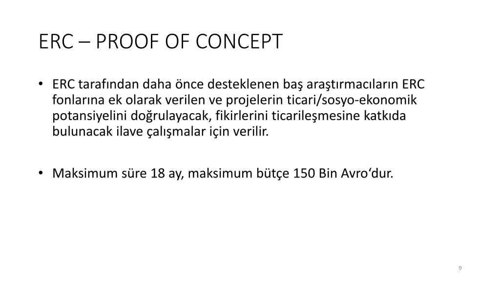 erc proof of concept