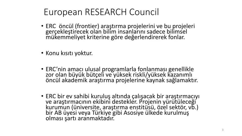 european research council