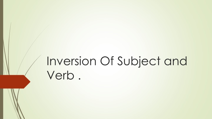 inversion of subject and verb