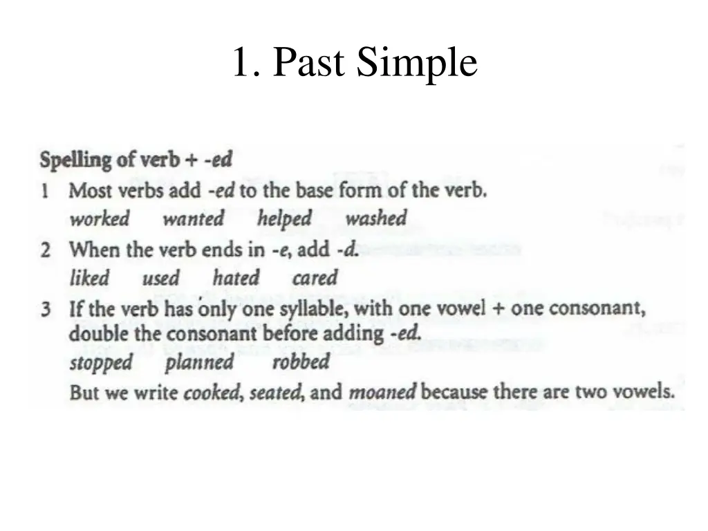 1 past simple 5