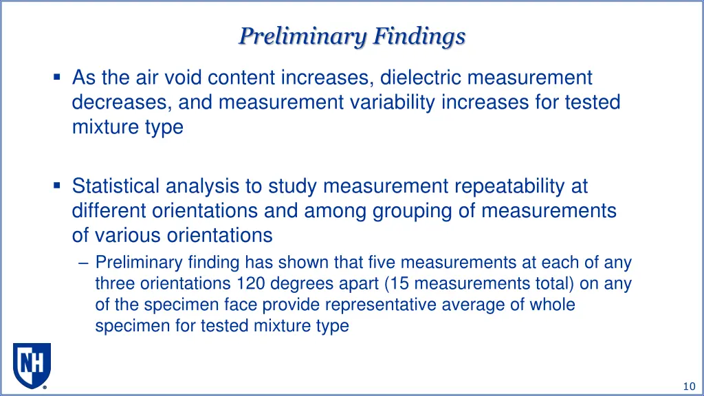 preliminary findings