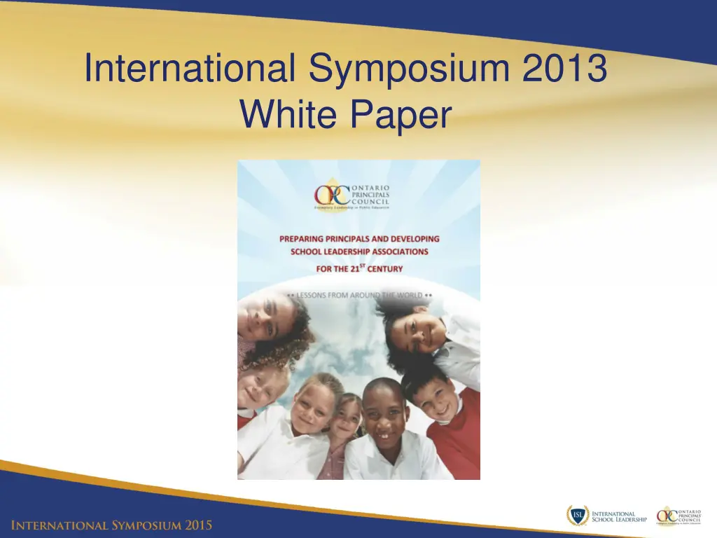 international symposium 2013 white paper