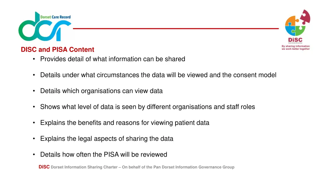 disc and pisa content provides detail of what