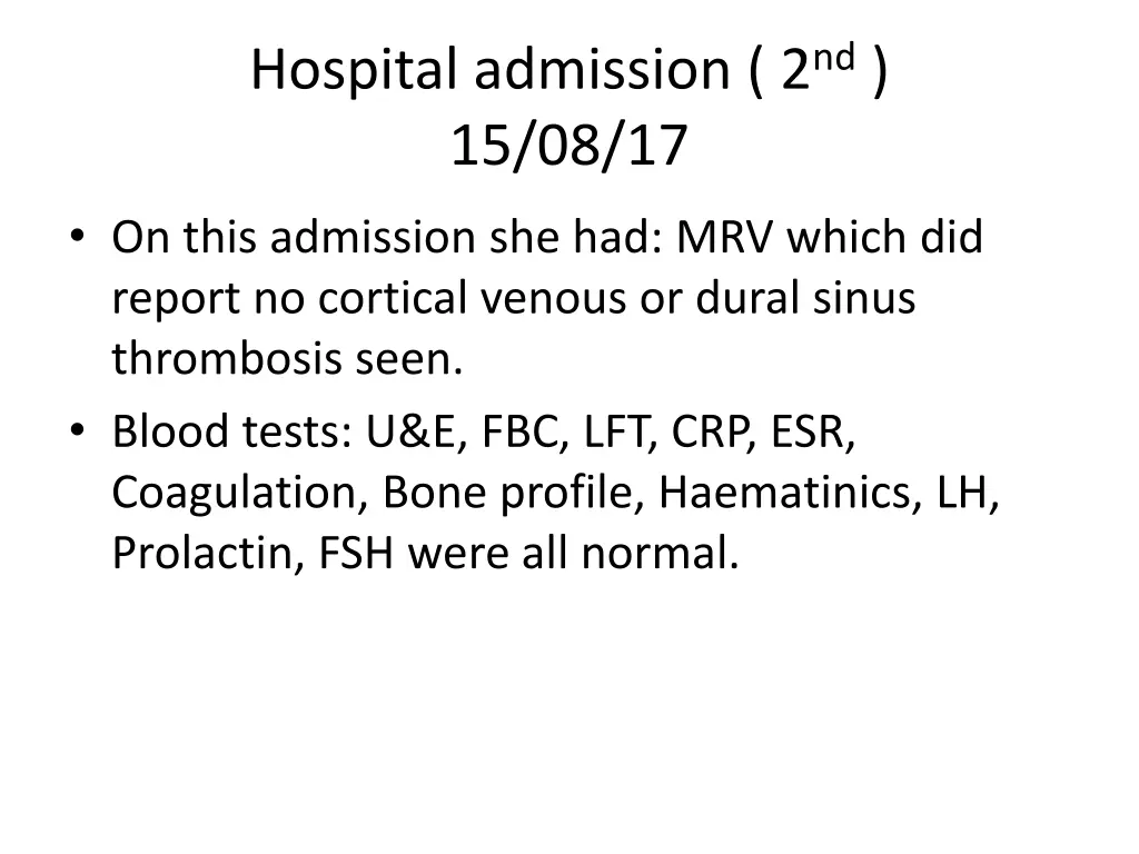 hospital admission 2 nd 15 08 17