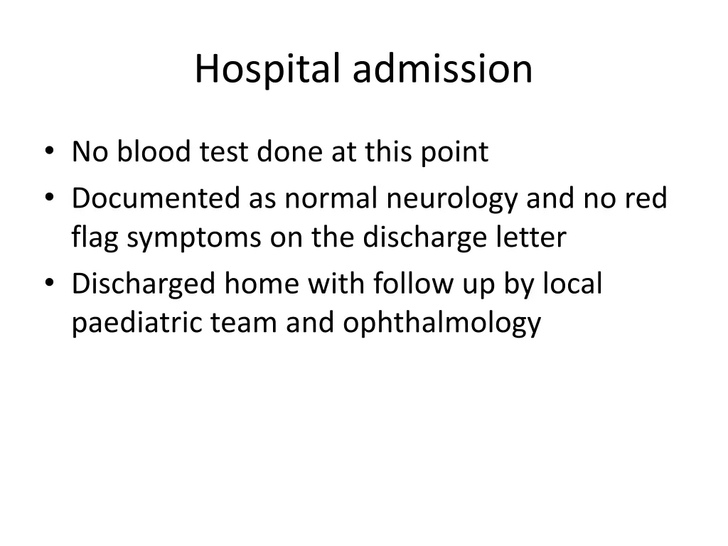 hospital admission