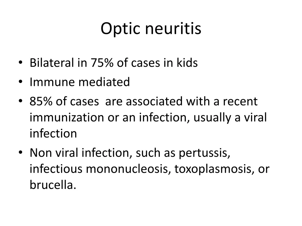 optic neuritis