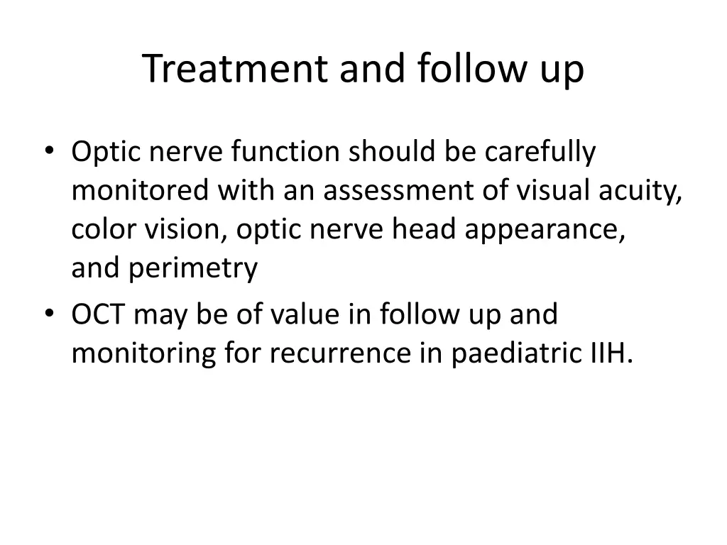 treatment and follow up 2