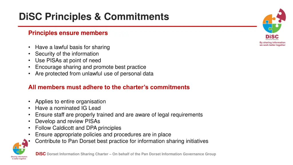 disc principles commitments