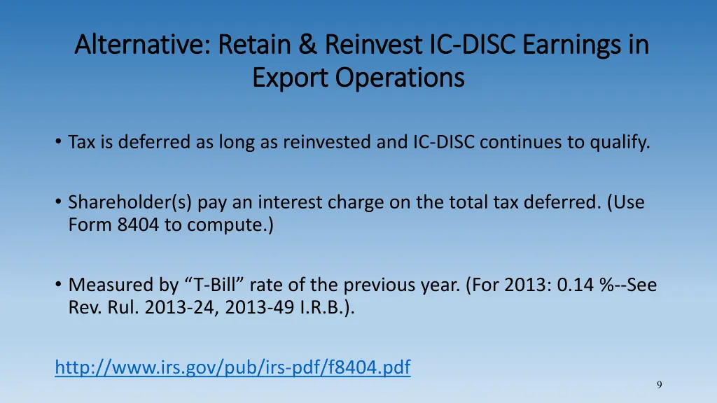 alternative retain reinvest ic alternative retain