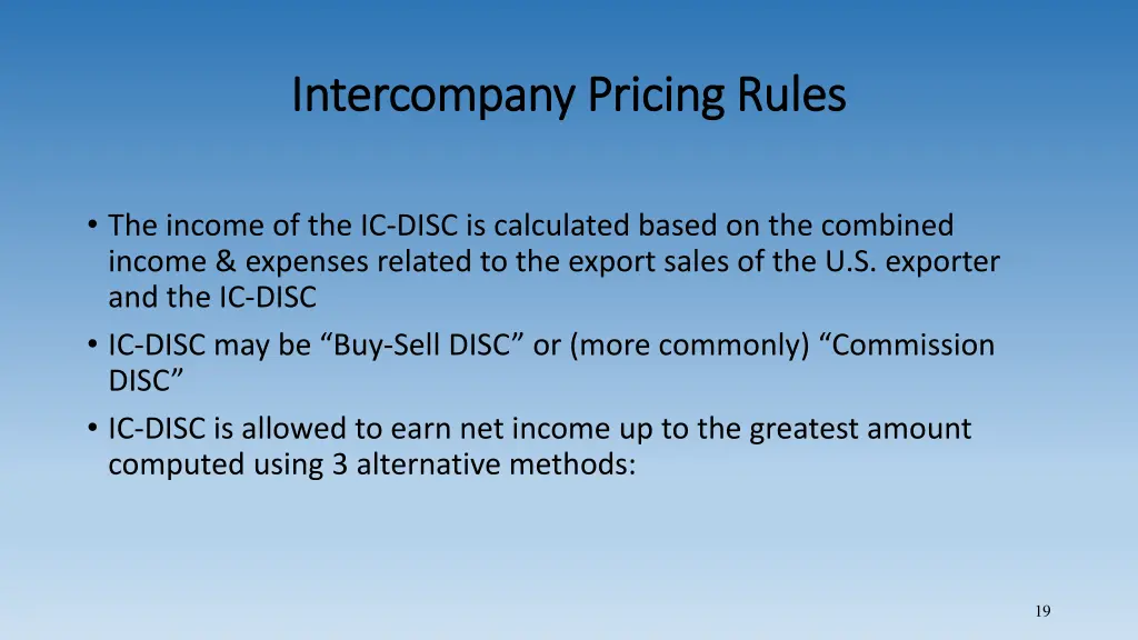 intercompany pricing rules intercompany pricing