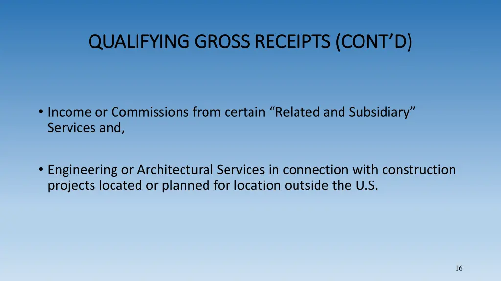 qualifying gross qualifying gross receipts cont d