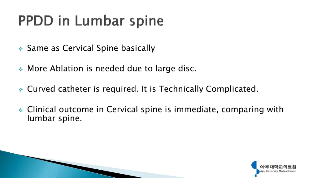 same as cervical spine basically