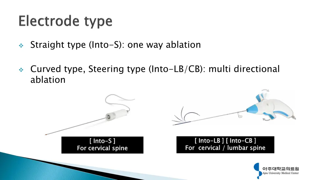 straight type into s one way ablation