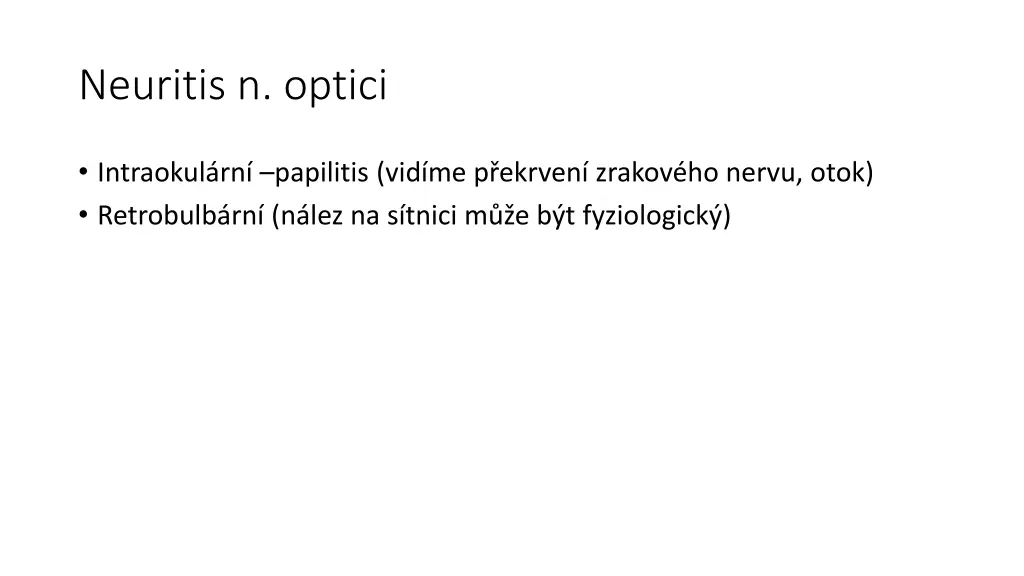 neuritis n optici