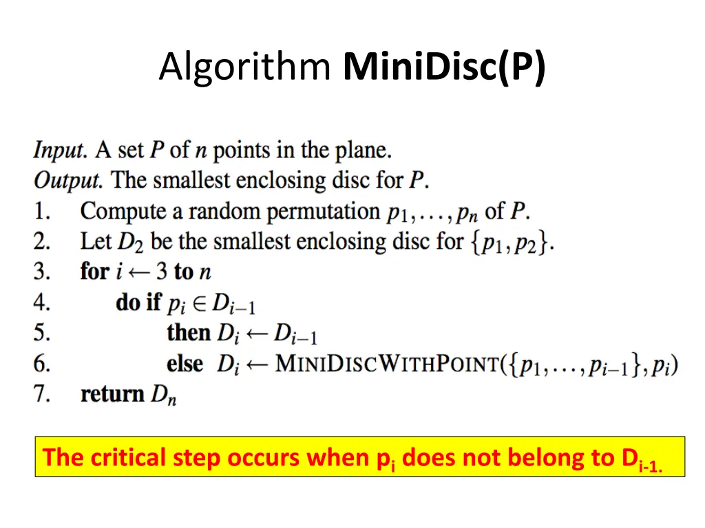 algorithm minidisc p 1