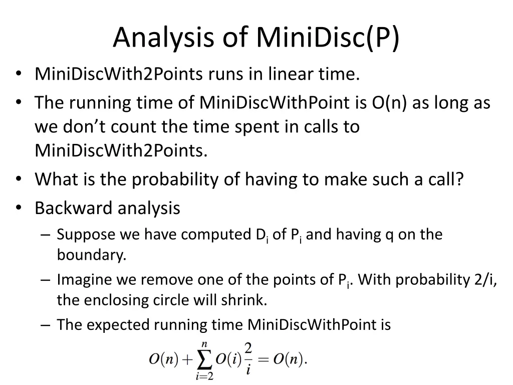 analysis of minidisc p minidiscwith2points runs