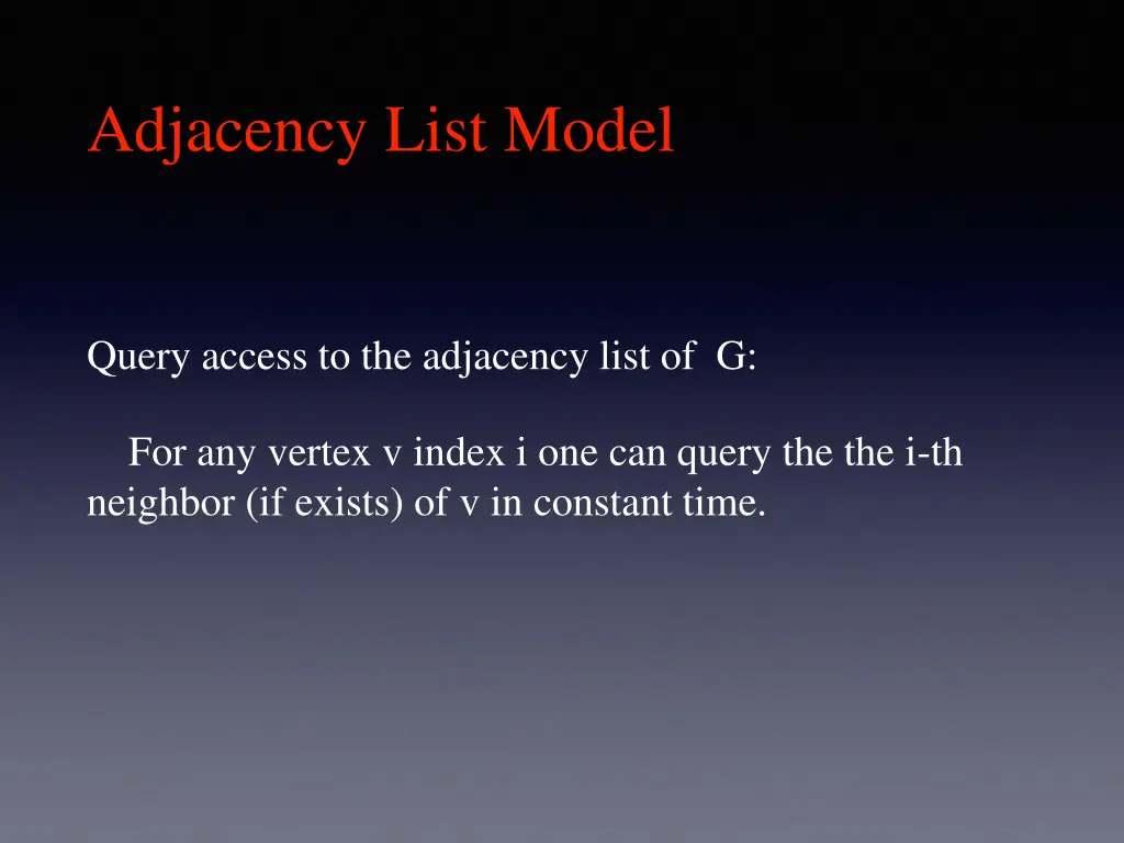 adjacency list model 1