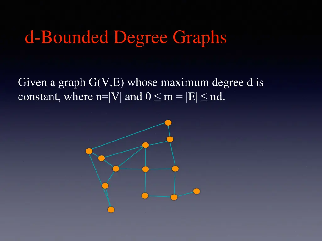 d bounded degree graphs