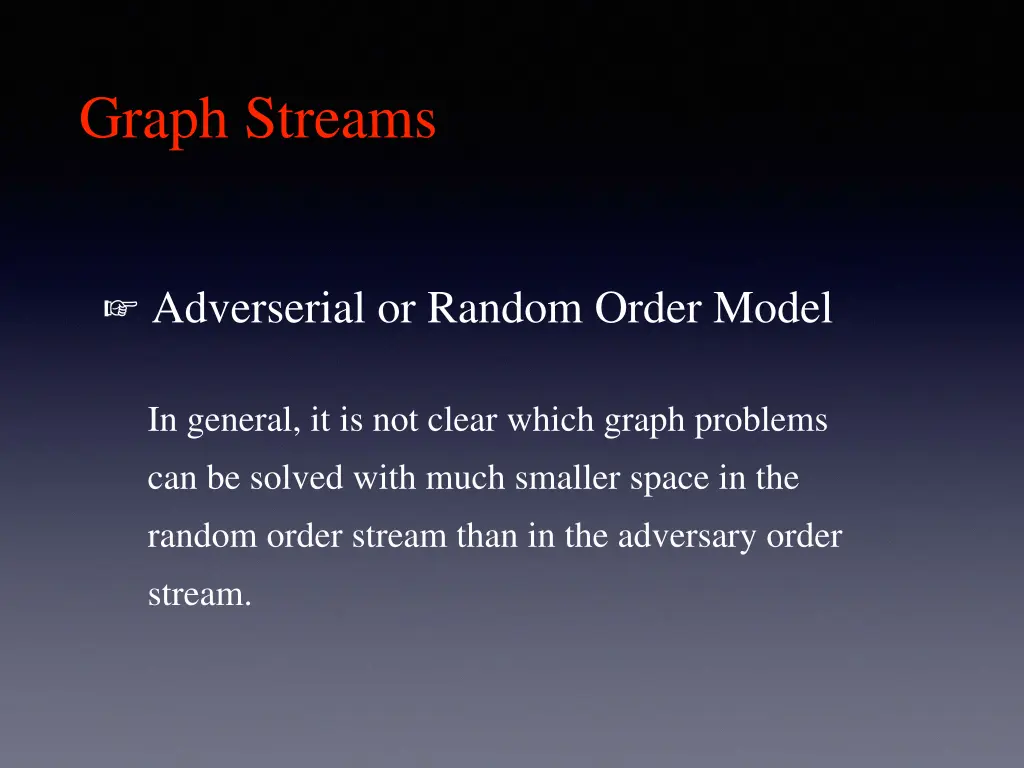 graph streams 1