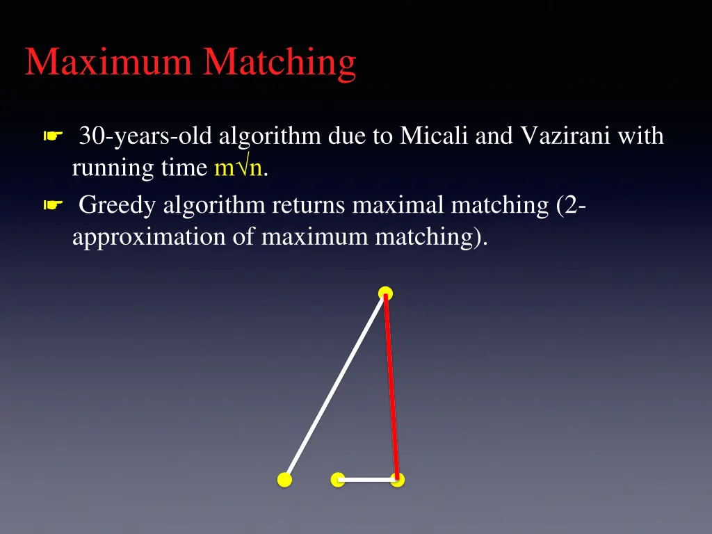 maximum matching 1