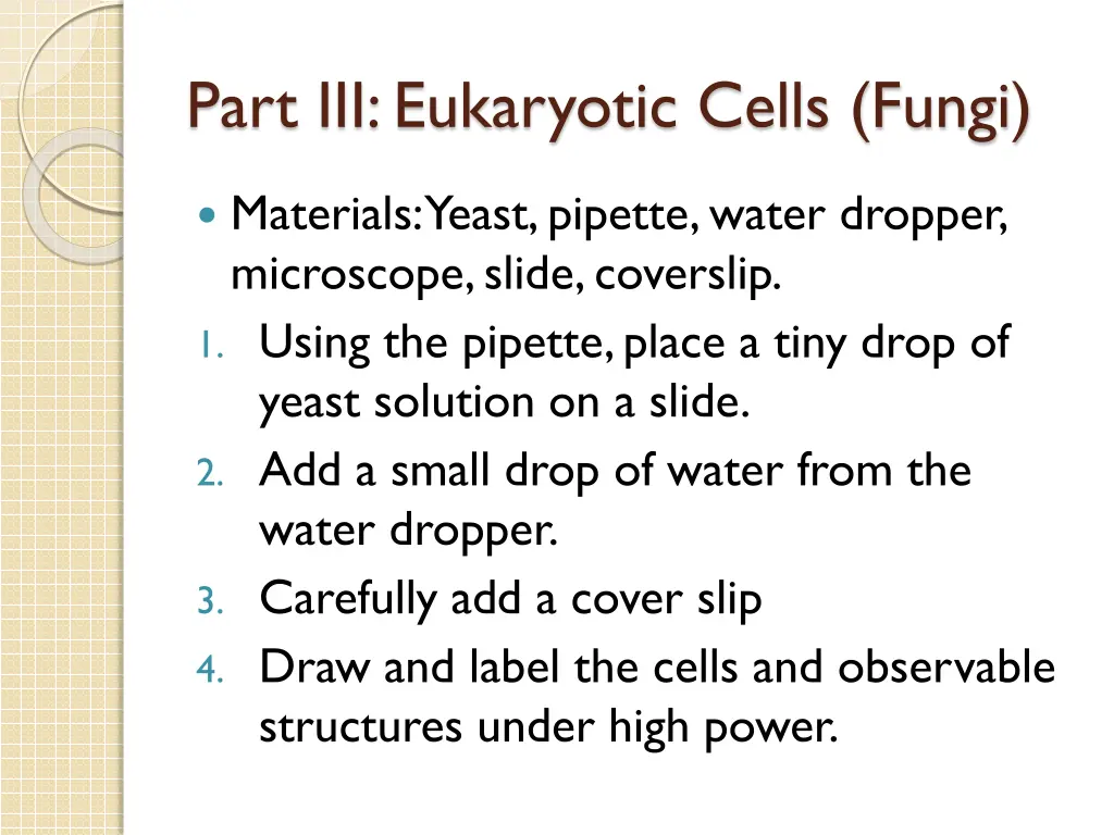 part iii eukaryotic cells fungi