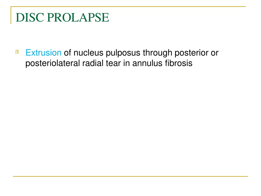 disc prolapse