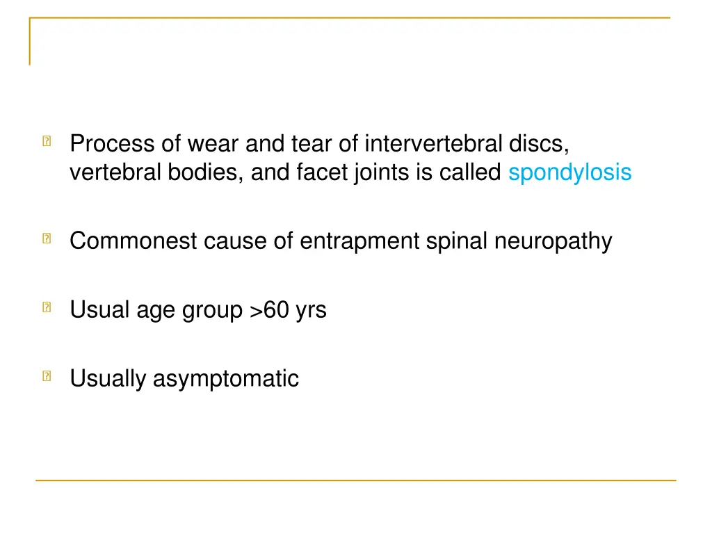 process of wear and tear of intervertebral discs