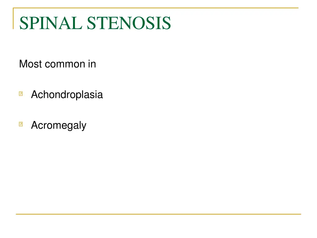 spinal stenosis