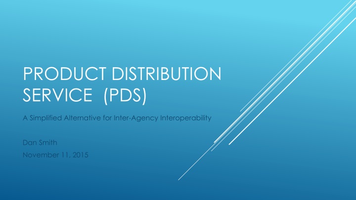 product distribution service pds