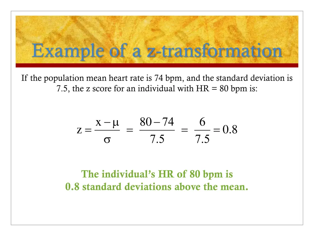 example of a z transformation