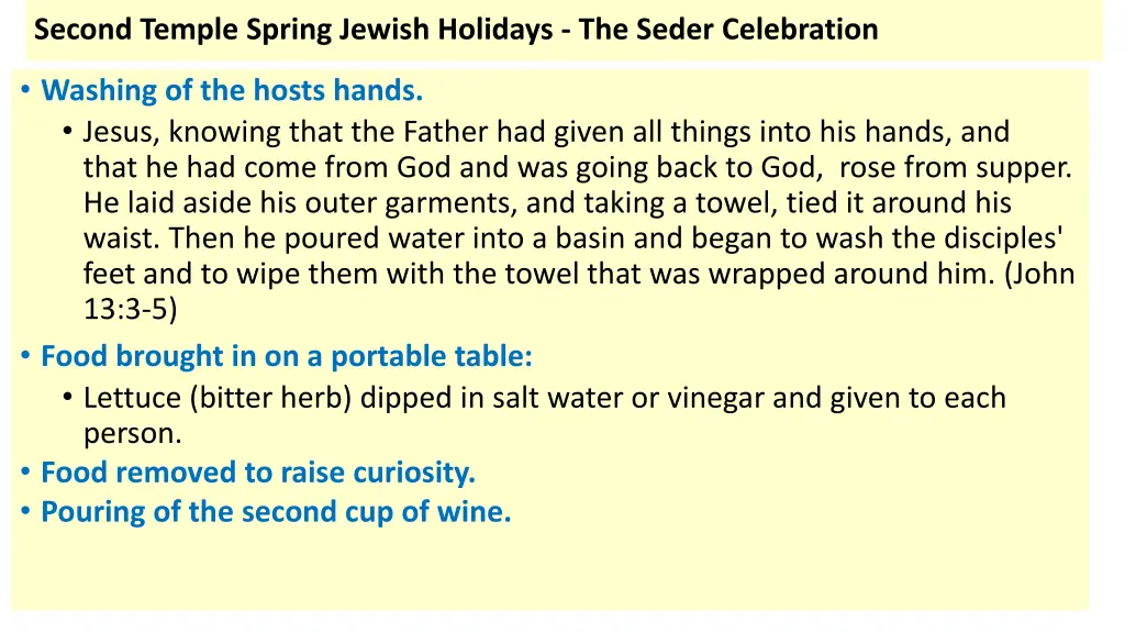 second temple spring jewish holidays the seder 1