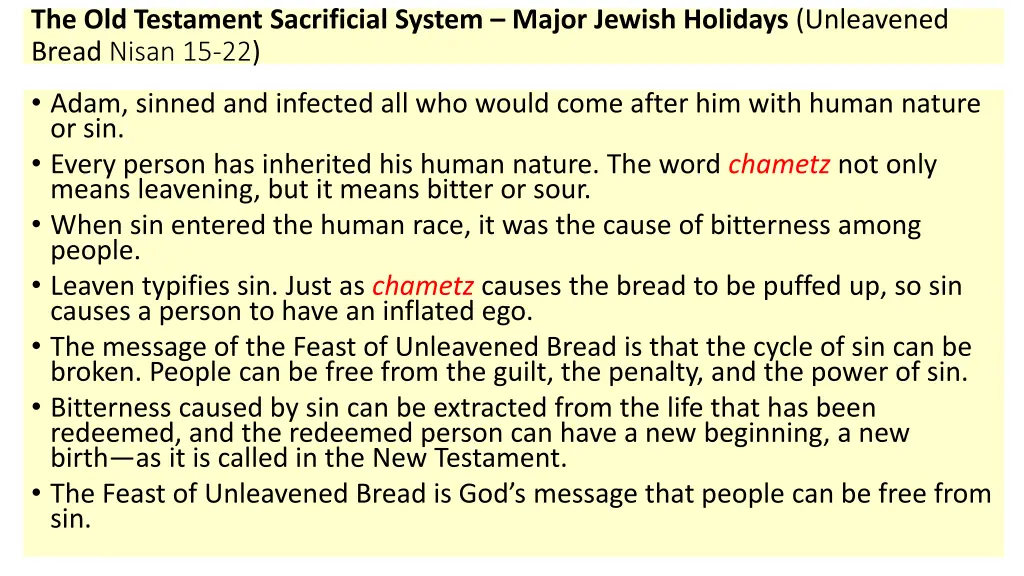 the old testament sacrificial system major jewish