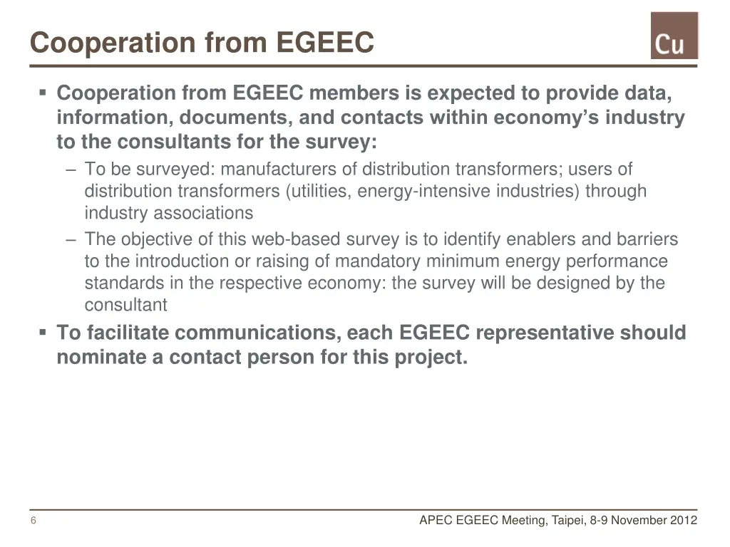 cooperation from egeec