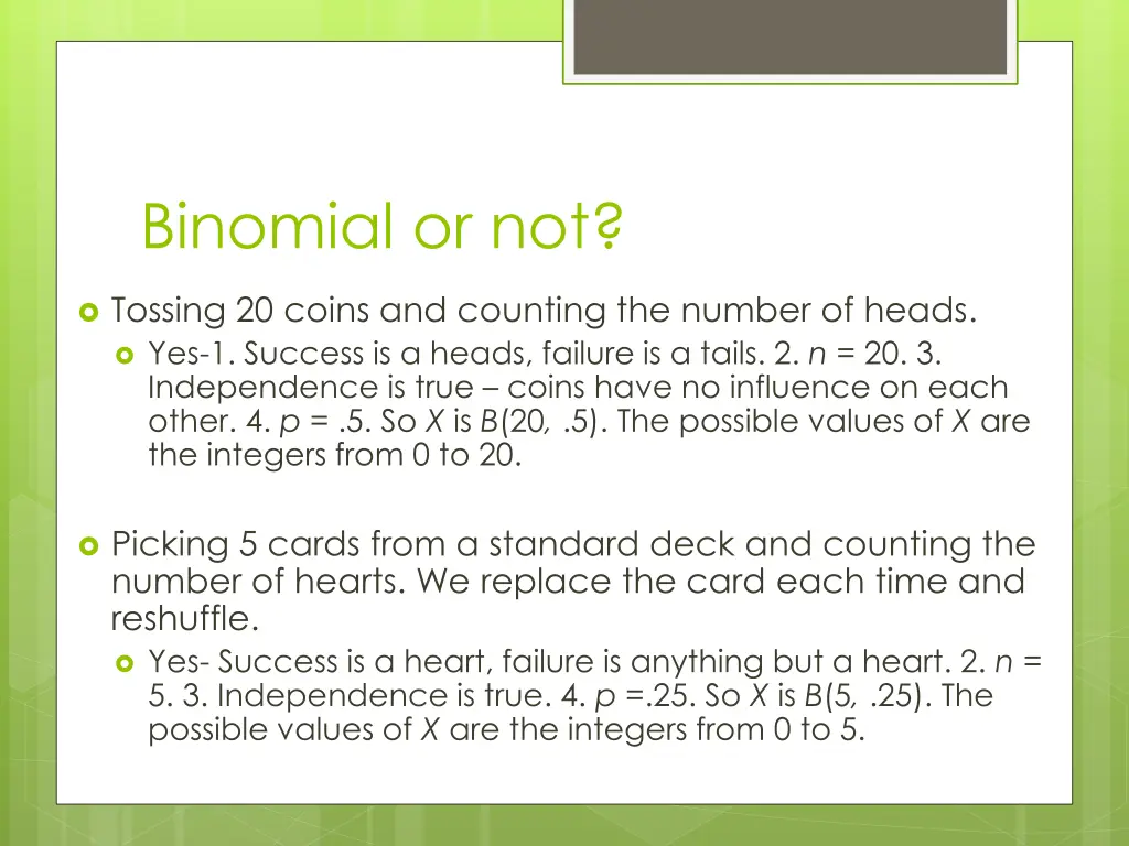 binomial or not