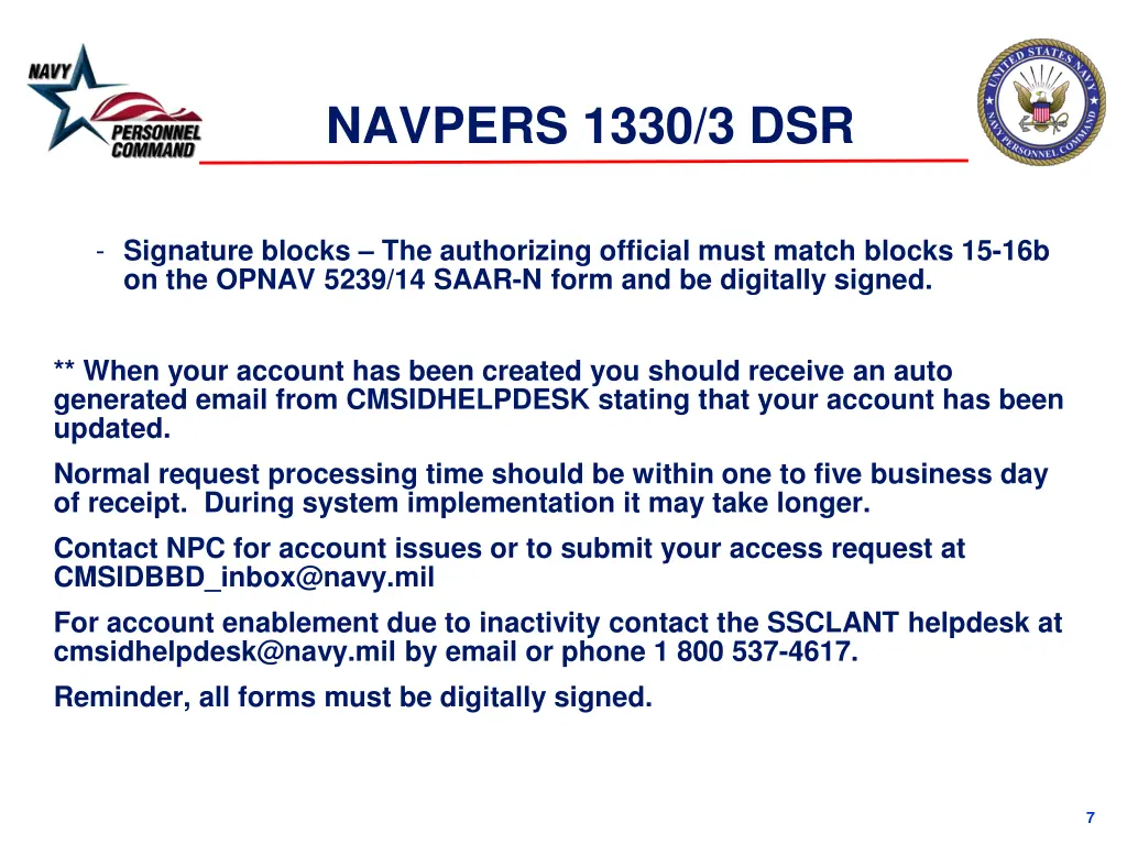 navpers 1330 3 dsr 1