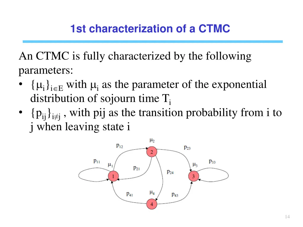 1st characterization of a ctmc