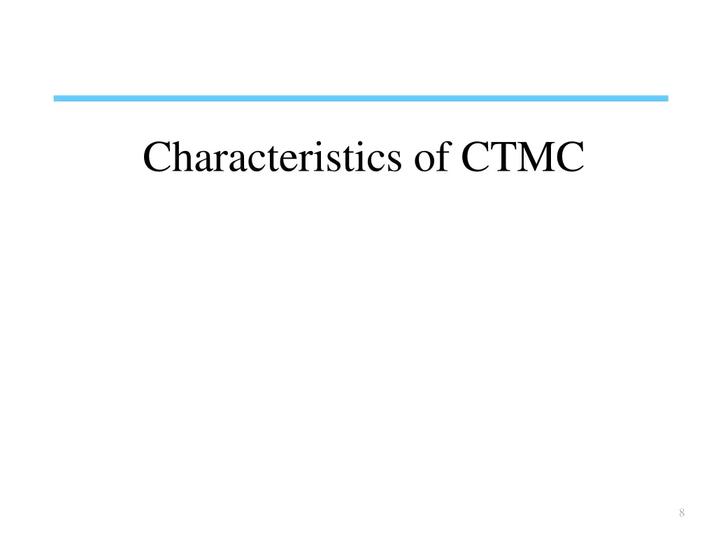 characteristics of ctmc