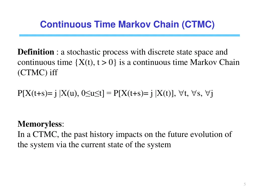 continuous time markov chain ctmc 1