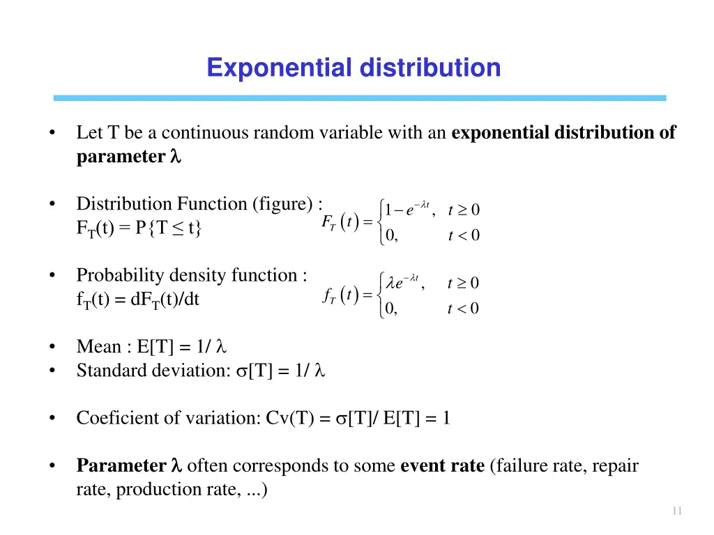 exponential distribution